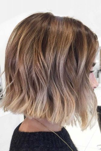 Dimensional Highlights #shortombrehair #highlights #shorthair #bobhaircut #brownhair