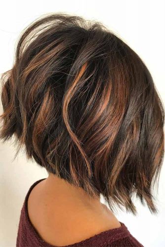 Dramatic Dark Brown Bob #shortombrehair #highlights #shorthair #bobhaircut #brownhair