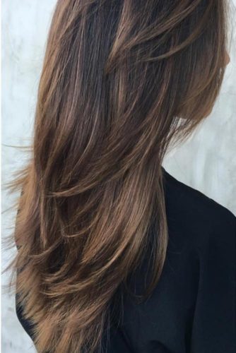 Edgy V-Line Layers for Long Layered Hair