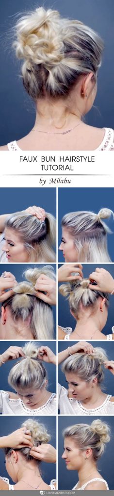 Faux Bun Hairstyle