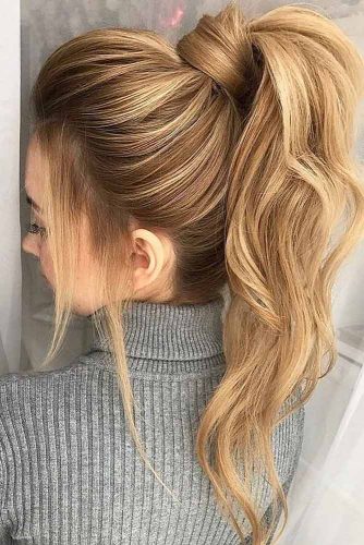 High Voluminous Ponytail #hairstylesforthinhair #hairstyles #thinhair #hairtype #ponytail