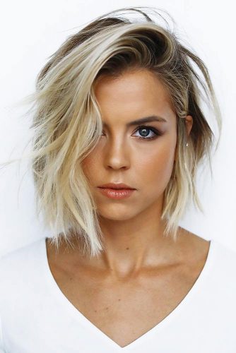 Hot And Trendy Short Hairstyles Side Styling #shorthair #bob #blondehair