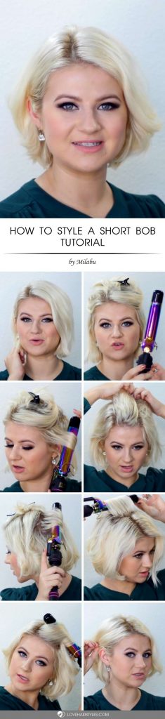 How To Style A Short Bob #shorthair #tutorial #hairstyles #bobhaircut #blondehair