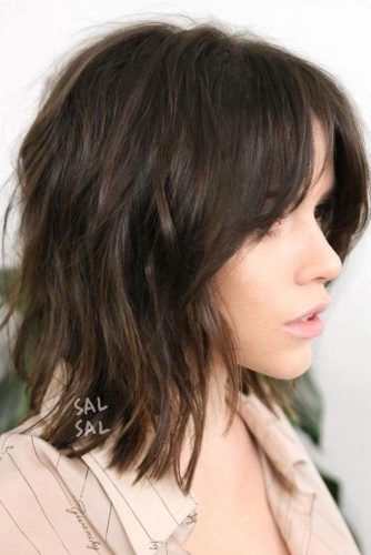 Lob Hairstyles with Bangs picture1