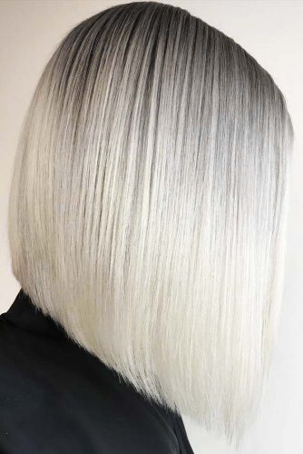 Long Bob Platinum Blonde #longbob #sleekhair