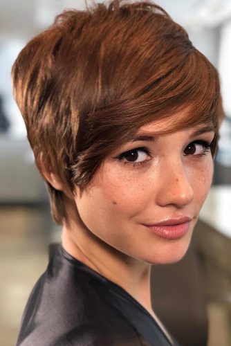 Long Pixie With Layered Bang #bangs #pixie