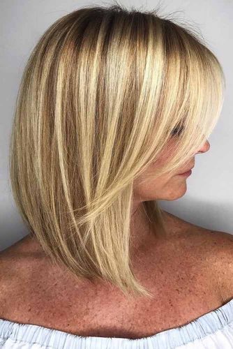 Medium Hair Length With A Side Bang #shoulderlengthhair #mediumhairstyles #hairstyles #straighthair #longbob