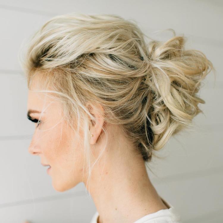 Messy Blonde Updo