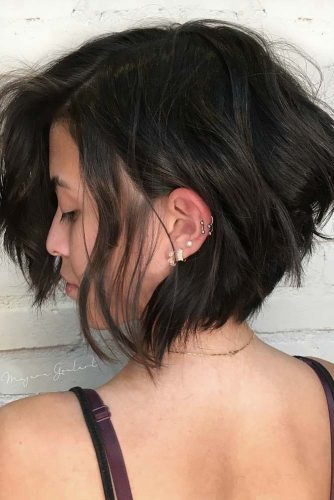 Messy Bob Hairstyles Black Color #shorthair #shorthairstyles #bobhairstyles #pixiehairstyles #blackcolor