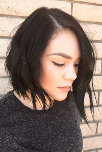 Messy Brunette Bob Hair Cut picture2