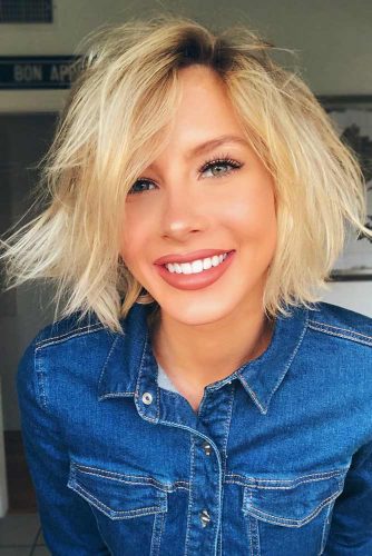 Messy Layered Blonde Bob