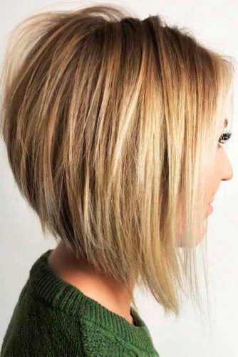 Natural Blonde Inverted Bob Hairstyles #blondehair #invertedbob