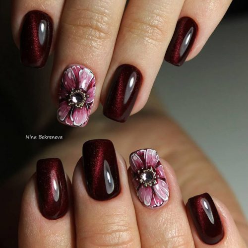 New Trendy Burgundy Nail Ideas picture 2