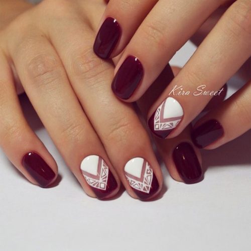 New Trendy Burgundy Nail Ideas picture 3