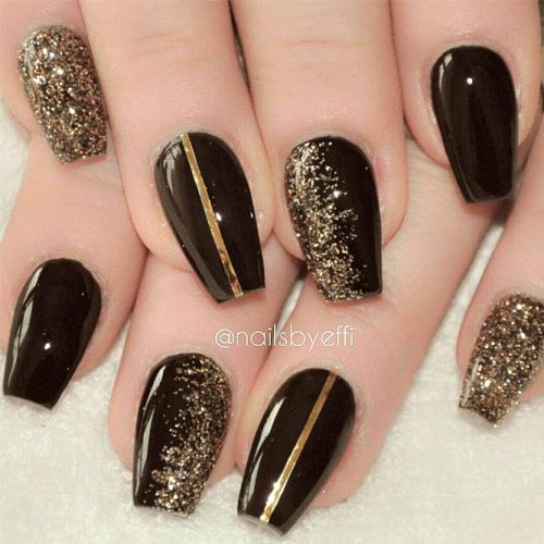 Newest Black Glitter Nails Ideas picture 1