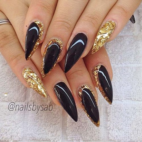 Newest Black Glitter Nails Ideas picture 2