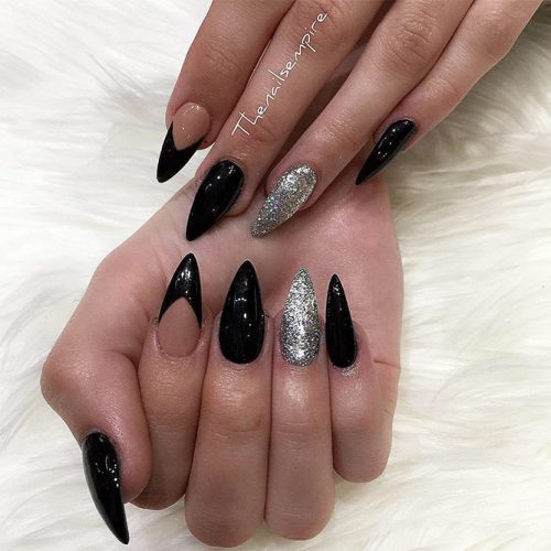 Newest Black Glitter Nails Ideas Picture 6
