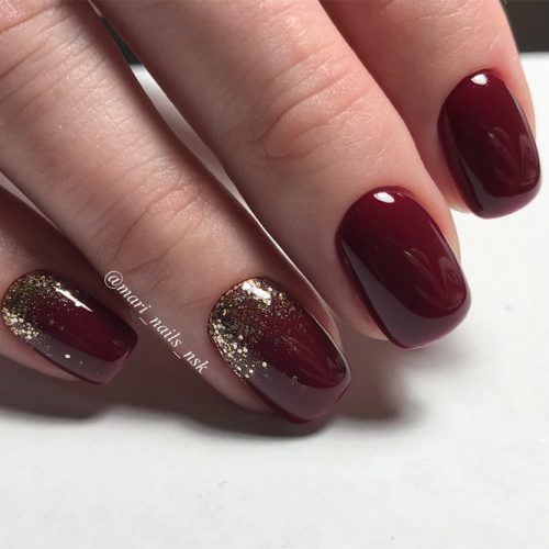 Newest Nail Designs in Burgundy Color picture 1