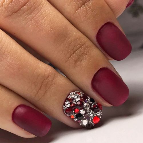 Newest Nail Designs in Burgundy Color picture 2