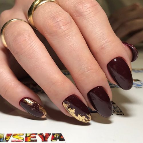 Newest Nail Designs in Burgundy Color picture 3