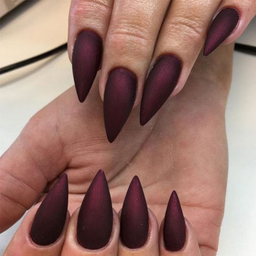 Newest Nail Designs in Burgundy Color picture 4