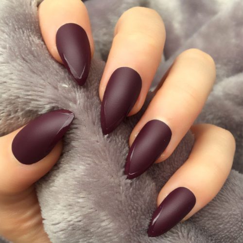 Newest Nail Designs in Burgundy Color picture 6