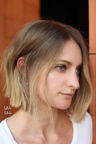 Ombre For Natural Look #shortombrehair #ombrehair #shorthair #bobhaircut #blondehair