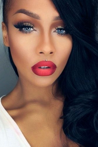Ombre Lips with Red Lipstick picture 5