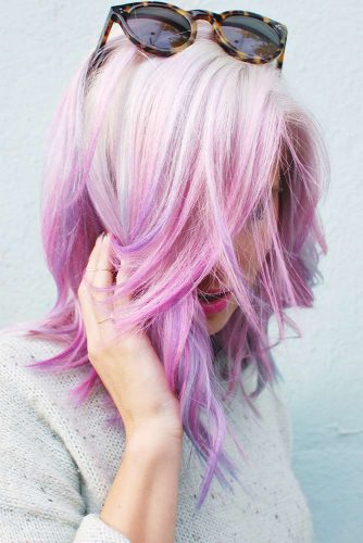 Pink And Platinum Blonde Ombre Hairs London