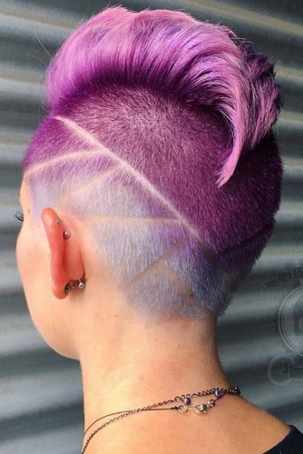 Pink Balayage Mohawk Haircut 