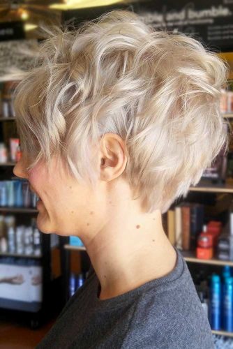 Pixie Cut For Your Short Wavy Hairstyles Blonde Color