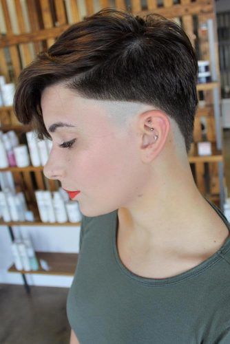 Pixie Cut With Shaved Side #undercutpixie #pixiehaircut #undercut #haircuts