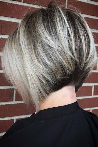 Platinum Blonde Balayage Bob Straight