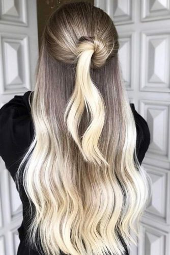 Platinum Blonde Ombre Hair #blondehair #brunette #ombre