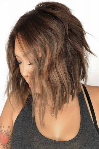 Popular Bob Hairstyles Wavy and Ombre and Layers #invertedbob #layeredbob #mediumbob