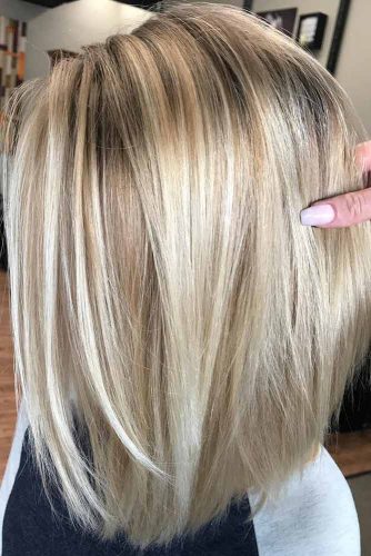 Rooty Blonde Bob #hairstylesforthinhair #hairstyles #thinhair #hairtype #mediumhair