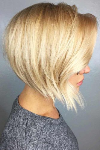 Short A-Line Layered Bob #bob #shorthair #layeredhair