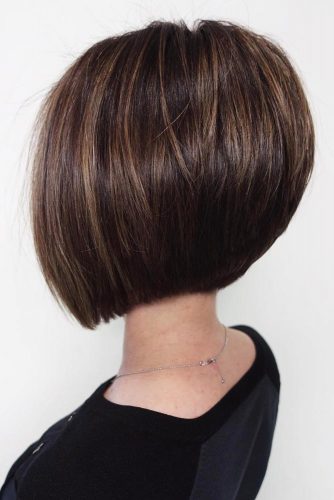 Short Angled Bob Hairstyle #shortbobhairstyles #bobhairstyles #hairstyles #straighthair #browncolor