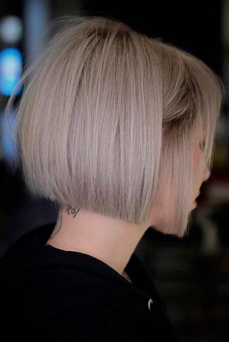 Short Ash Blonde Blunt Bob #blondehair #shorthair #bluntbob