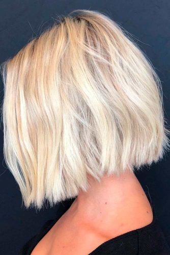 Short Blonde Blunt Sharp Bob Haircut #shorthair #blondehair #bluntbob