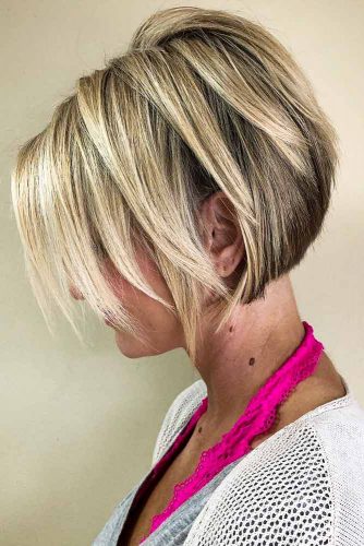 Short Blonde Bob With Layers #blondebob #shortbob #layeredbob