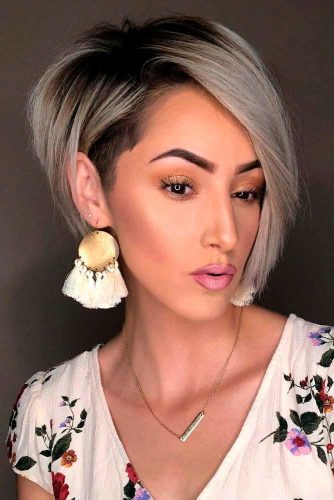 Short Blonde Ombre Inverted Bob #ombrehair #blondehair