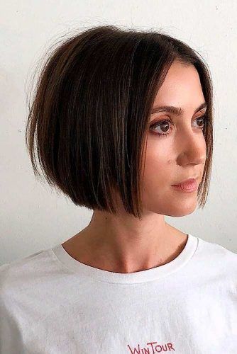 Short Brown Blunt Bib #brownhair #shorthair #bluntbob