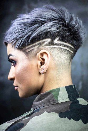 Short Pixie With Undercut Design #undercutpixie #pixiehaircut #undercut #haircuts 