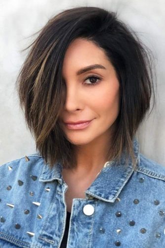 Short To Mid Length Hairstyles #mediumlengthhairstyles #mediumhair #hairstyles #longbob #blackhair