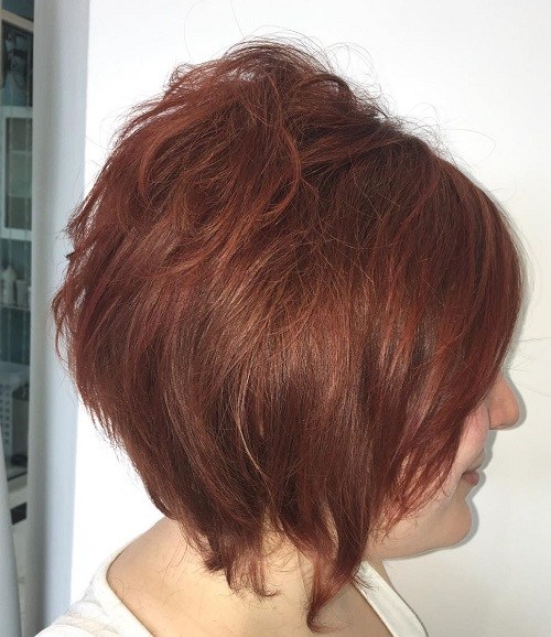 Short Tousled Auburn Hairstyle