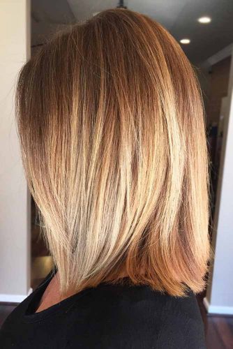 Shoulder Length Bob With Highlights #mediumhair #mediumbob #blondehighlights