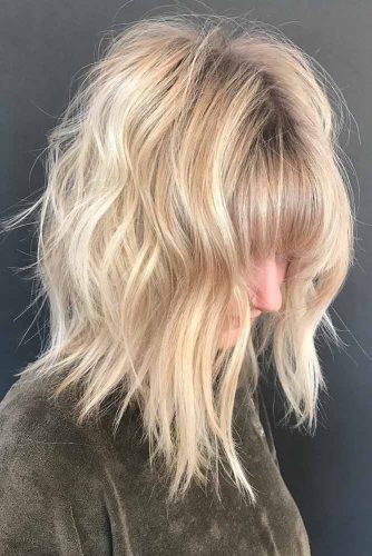 Shoulder Length Layered Haircut with Bangs picture2