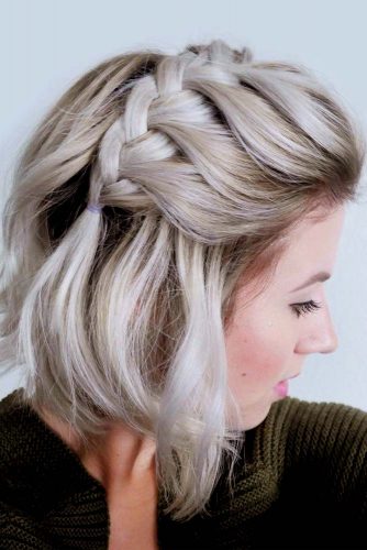 Side French Cool Braids For Short Hair #shorthairstyles #shorthair #hairstyles #bobhairstyles #braids