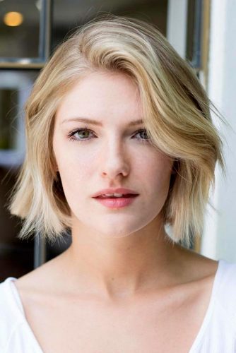 Side Swept Texturized Haircuts Blonde Bob #shorthairstyles #shorthair #hairstyles #bobhairstyles #blondehair